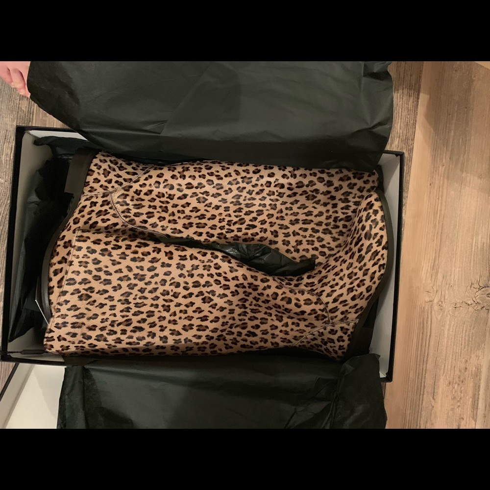 Stella Monelle Calfhair Leopard Boots